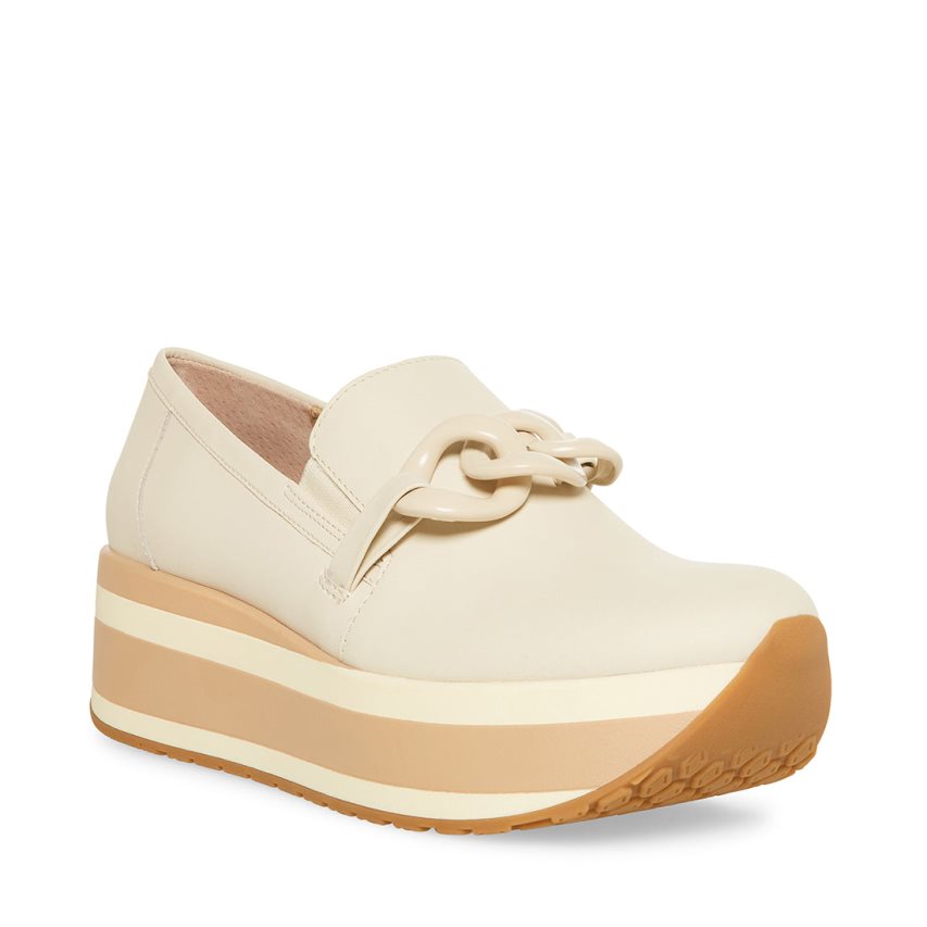 Zapatos Plataforma Steve Madden Haze Cuero Mujer Beige | ES JO8314